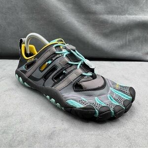 Vibram FiveFingers TrekSport Sandals Women’s 7 Grey Teal Barefoot Shoes
